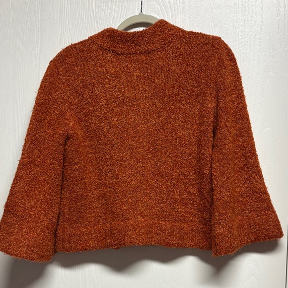 Carole Little Burnt Orange Teddy Cardigan - Picture 3 of 9